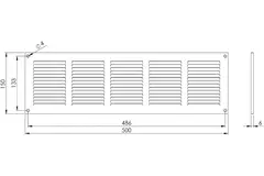 Griglia metallica 500x150 mm bianca - MR5015