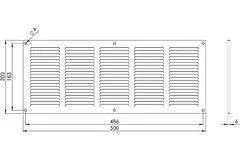 Griglia metallica 500x200 mm bianca - MR5020