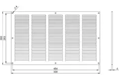 Griglia metallica 500x300 mm nera - MR5030M - RAL9005