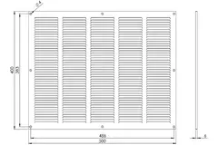 Griglia metallica 500x400 mm nera - MR5040M - RAL9005