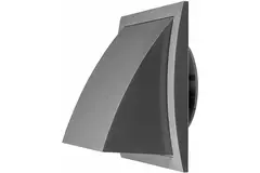 Griglia a muro con valvola di non ritorno 190x190 mm diametro 125 mm grigia - ND12FVP