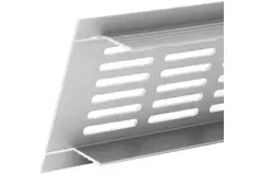 Griglia per zoccolo in alluminio - argento L=400 mm x H=80 mm -RA840S