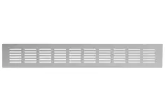 Griglia per zoccolo in alluminio - argento L=400 mm x H=60 mm - RA640S