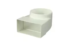 Curva rettangolare verticale in plastica 90° Ø 100 mm - 110x55 - KLD