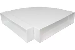 Curva rettangolare orizzontale in plastica 90° 220x55 mm - KLH25-90
