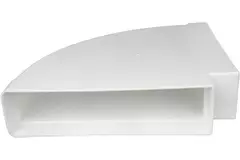 Curva orizzontale rettangolare in plastica a 90° 220x90 mm - KLH29-90