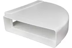 Curva rettangolare orizzontale in plastica 90° 220x55 mm - KLH25-90