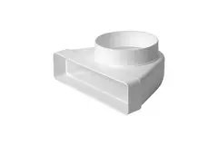 Curva rettangolare verticale in plastica 90° Ø 100 mm - 220X55 mm KLD25-100