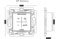 Interruttore di comando Duco RF/BAT bianco
