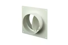 Piastra a parete tonda in plastica con valvola di non ritorno diametro: 100 mm - AFV100