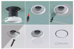 Ergovent valvola di ventilazione incorporata rotonda 160 mm