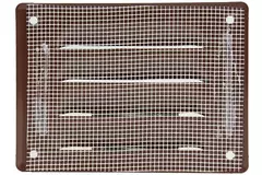 Griglia di aerazione quadrata in metallo 140x105 mm marrone - MR14105B
