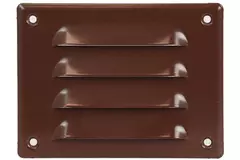 Griglia di aerazione quadrata in metallo 140x105 mm marrone - MR14105B