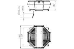 Aspiratore da tetto Ruck verticale con unità di aspirazione accessibile 1535 m³/h - DVA 315 E4P 43
