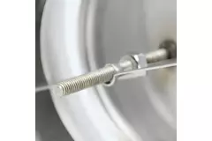 Valvola di estrazione di ventilazione in acciaio inox Ø 125 mm con boccola di montaggio - DVS125Y/ 1