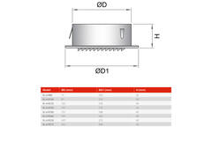 Griglia di ventilazione circolare 80 mm in alluminio - EL-A-R80 ALU