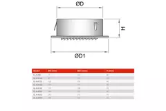 Griglia di ventilazione circolare 250 mm in alluminio - EL-A-R250 ALU