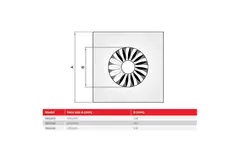 Diffusore a vortice a pale fisse 400mm quadrato - SWS400 RAL9010