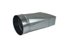 Adattatore 220x80 mm a diametro 125 mm per canalizzazione