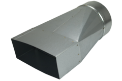 Adattatore da 220x80 mm a 160 mm di diametro per il passaggio dei condotti