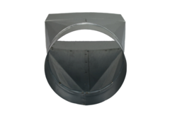 Adattatore da 220x80 mm a 160 mm di diametro per il passaggio dei condotti