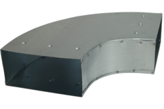 Tubo di ventilazione annegato con gomito a 90 gradi 300x80 orizzontale