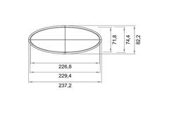 Wavin Ventiza canale 1,5 m PVC ovale 235x80 mm S/S