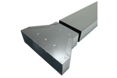 Riduttore 300 x 80 mm a 220 x 80 per tubo rettangolare zincato