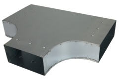 Raccordo a T 90 gradi 220x80 mm - 220x80 mm per canalizzazione