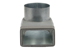 Gomito Thermoduct 170 mm x 80 mm a diametro 160 mm per canalizzazione