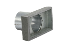 Terminale del termodotto 220x80 mm con diametro del raccordo 80 mm