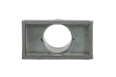 Terminale del termodotto 220x80 mm con diametro del raccordo 80 mm