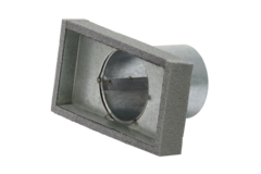 Terminale del termodotto 220x80 mm con diametro del raccordo 80 mm