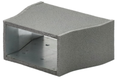 Riduzione del termodotto da 300x80 mm a 220x80 mm