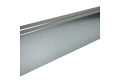 Canale gettato in fusione zincato 220x80 mm per lunghezza 1500 mm