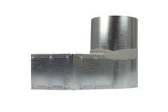 Tubo angolare 220x80 mm con diametro 160 mm per canalizzazione