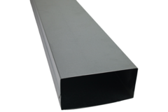 Tubo rettangolare zincato 300x80 lunghezza 1,5 m