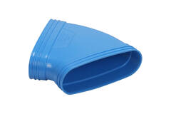 Wavin Ventiza Curva 45 gradi PVC ovale 235x80 mm orizzontale M/M