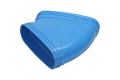 Wavin Ventiza Curva 45 gradi PVC ovale 235x80 mm orizzontale M/M