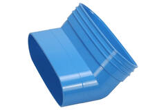 Wavin Ventiza Curva 45 gradi PVC ovale 235x80 mm verticale M/S