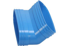 Wavin Ventiza Curva 45 gradi PVC ovale 195x80 mm verticale M/M
