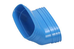 Wavin Ventiza Curva 45 gradi PVC ovale 195x80 mm verticale M/M