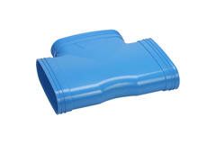 Wavin Ventiza Raccordo a T 90 gradi PVC ovale 195x80 mm M/M/M
