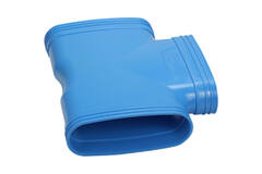 Wavin Ventiza Raccordo a T 90 gradi PVC ovale 195x80 mm M/M/M