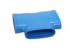 Wavin Ventiza Raccordo a T 90 gradi PVC ovale 195x80 mm M/M/M