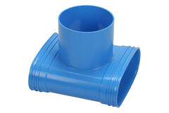 Wavin Ventiza Ramo T in PVC ovale 195x80x100 per diametro 125 mm M/M/M