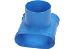 Wavin Ventiza Ramo T in PVC ovale 195x80x100 per diametro 125 mm M/M/M