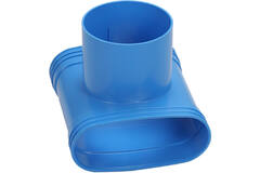 Wavin Ventiza Ramo T in PVC ovale 195x80x100 per diametro 125 mm M/M/M