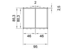 Wavin Ventiza Giunto incollato PVC ovale 235x80 mm M/M