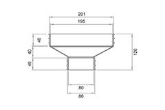 Wavin Ventiza Transizione PVC ovale 195x80 mm a 80 mm M/M